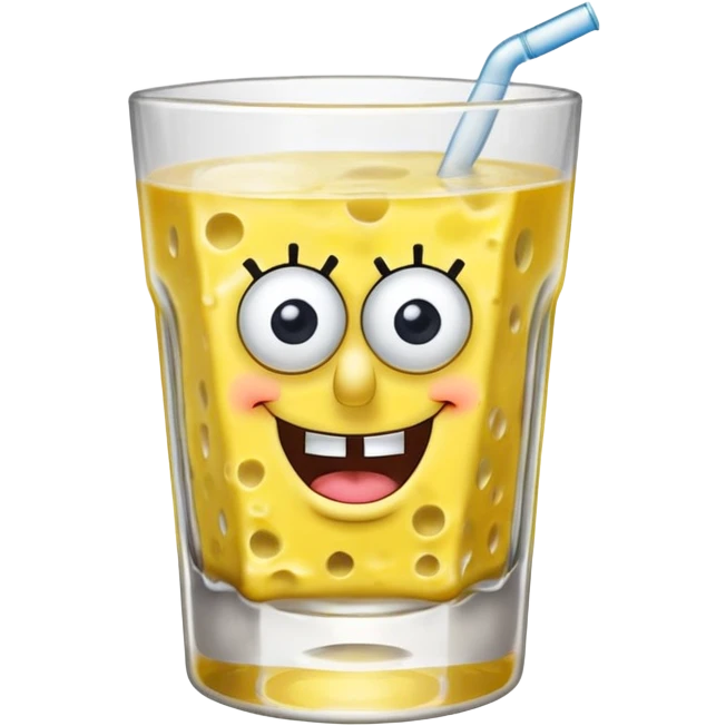 SpongeBob drinking alcohol  emoji