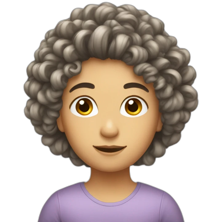 Cheveux bouclés  emoji