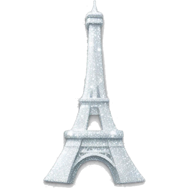 white sparkling Eiffel tower  emoji