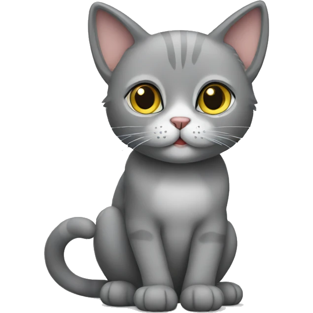 Grey cat emoji