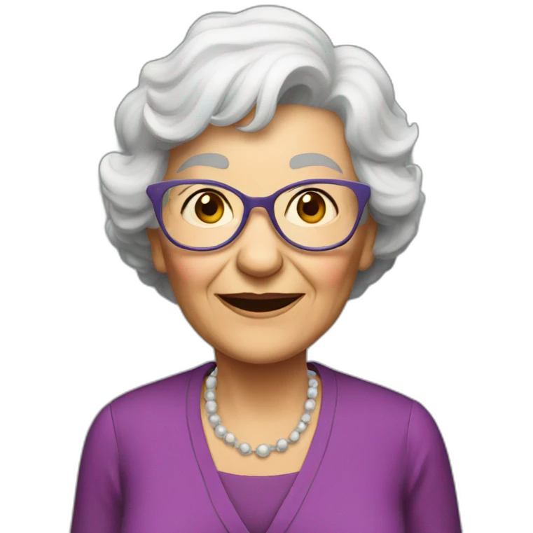 Party grandma emoji