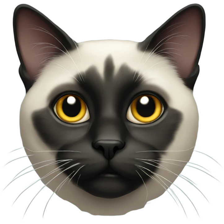 Black cross eyed cat emoji