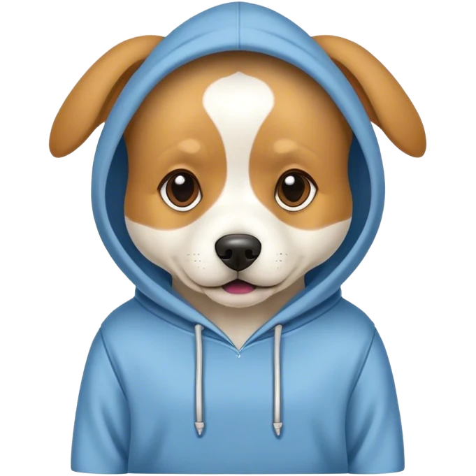 Dog wearing hoodie emoji