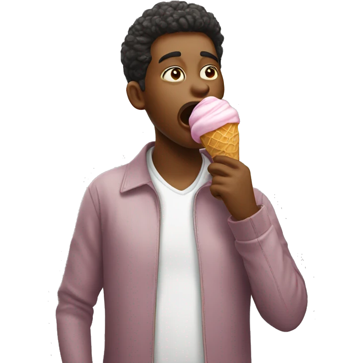 person licking icecream emoji