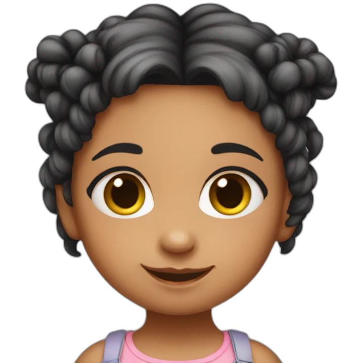 Baby girl with 2 tails  emoji