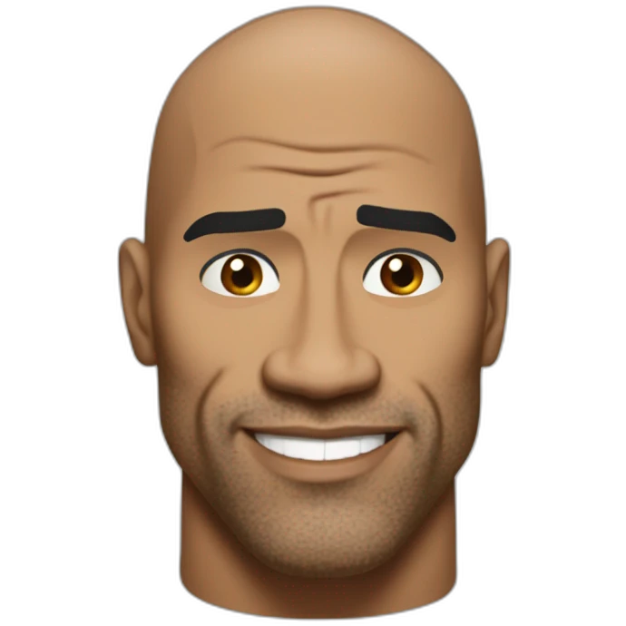 Dwain the rock Johnson with his eyebrow raised famous meme emoji