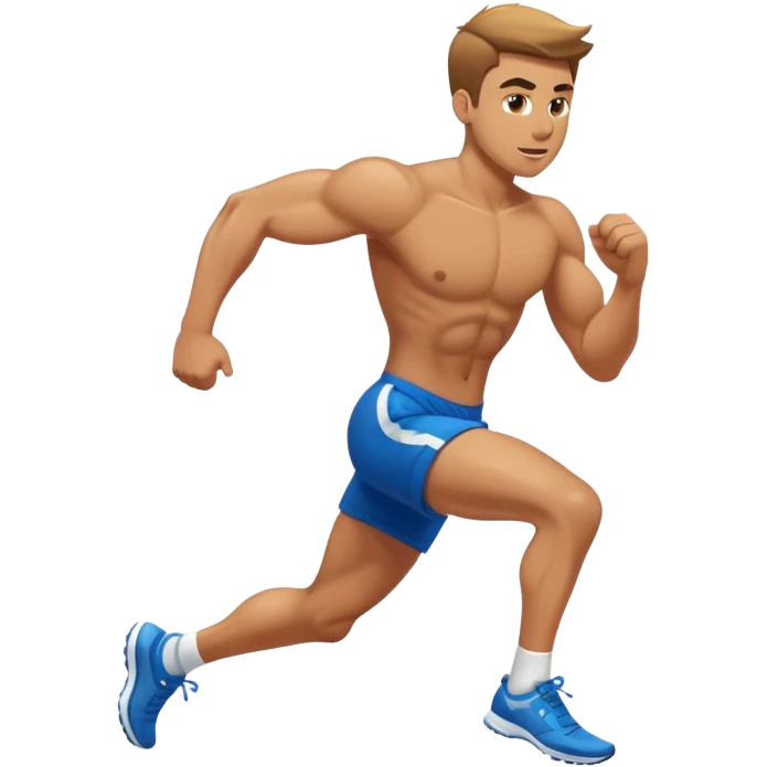 Tan guy sprinting emoji