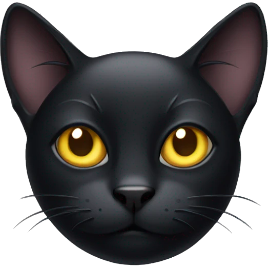 Black cat with crossed eyes emoji