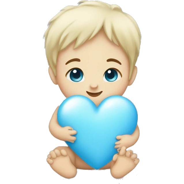  Baby Blue Heart  emoji
