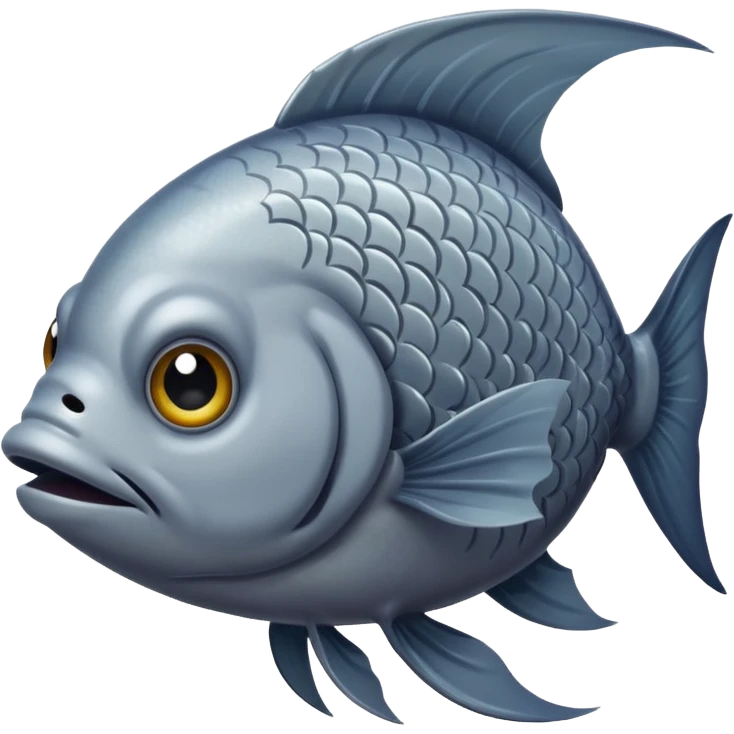 Scary fish sad emoji
