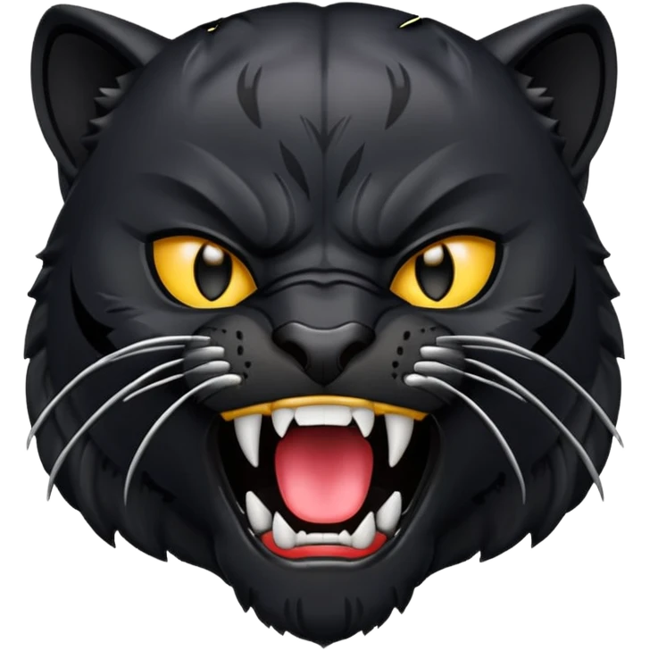 Pantera nera che apre la bocca emoji emoji