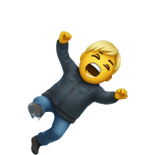Falling in the ice emoji