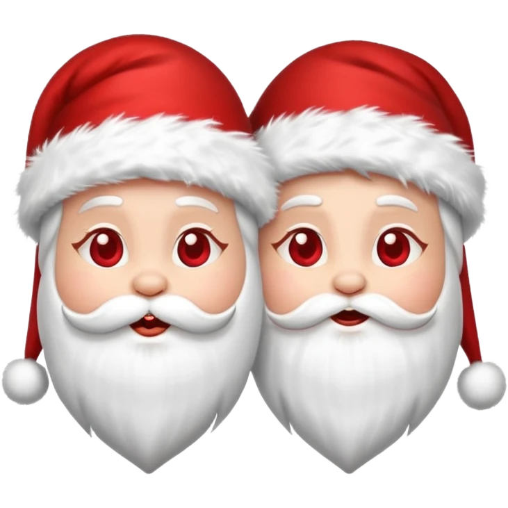 Make an emoji of a Santa Claws couple but with hearts falling on top emoji
