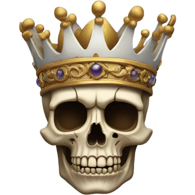 Skull with crown emoji