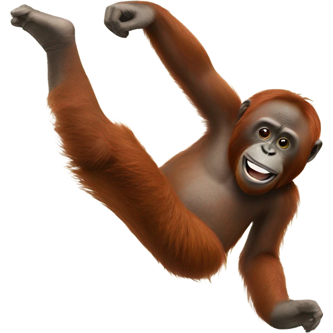 orangutan doing a cartwheel  emoji