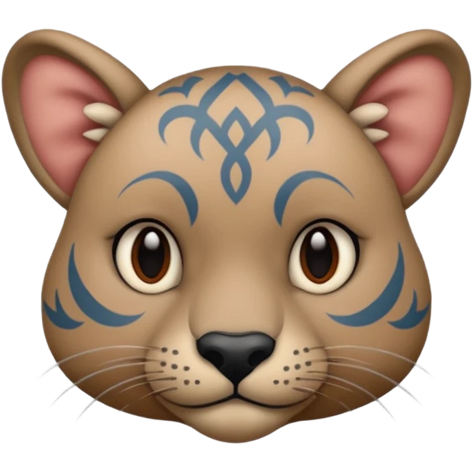 animal with face tattoos emoji