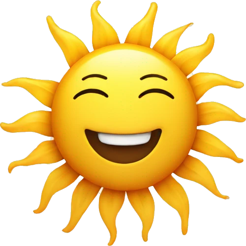 Happy sun emoji