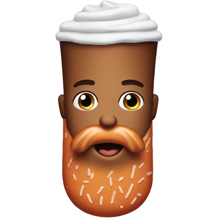 Dunkin with a beard emoji