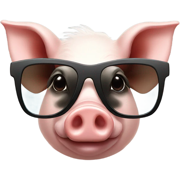 Piggy sunglasses emoji