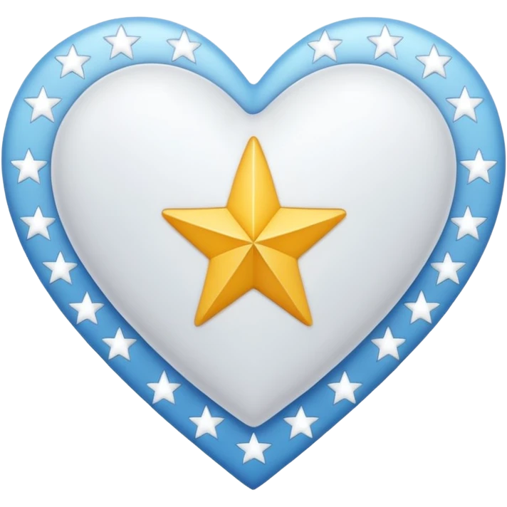 white heart with a star pattern emoji