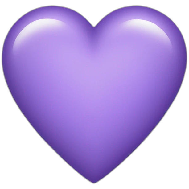 Coeur violet sur cœur blanc emoji