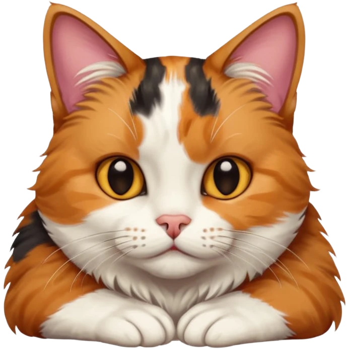 Cat rest chin on hand emoji