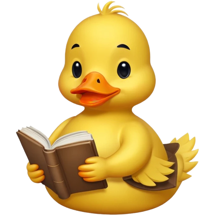 duck holding book emoji