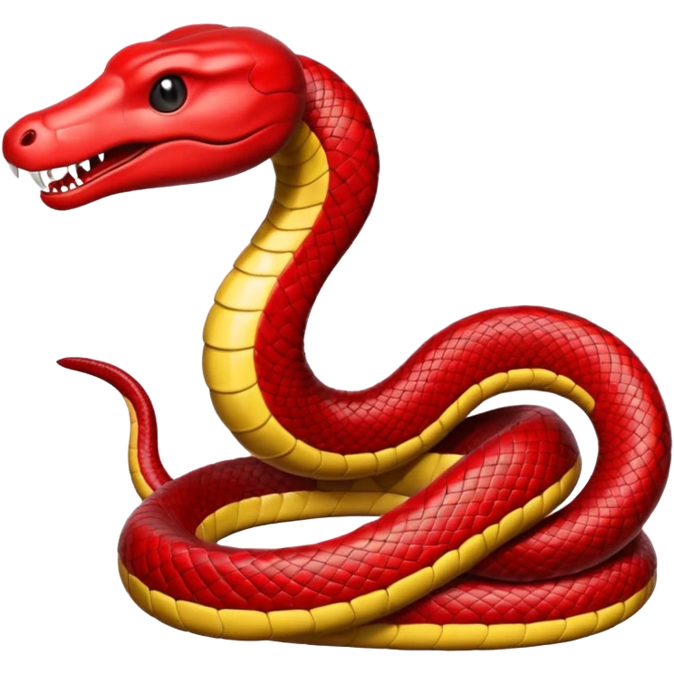 O sea que sólo sean las líneas que conforman a la serpiente que no tenga cuerpo que sea una serpiente roja emoji