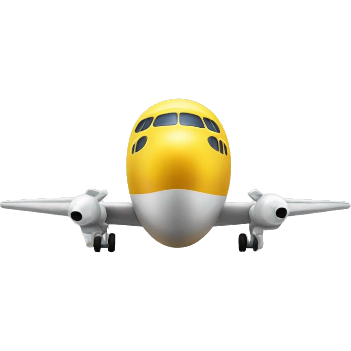 Plane with a face emoji