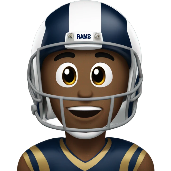 Me with a rams helmet on  emoji