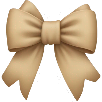 Beige bow emoji