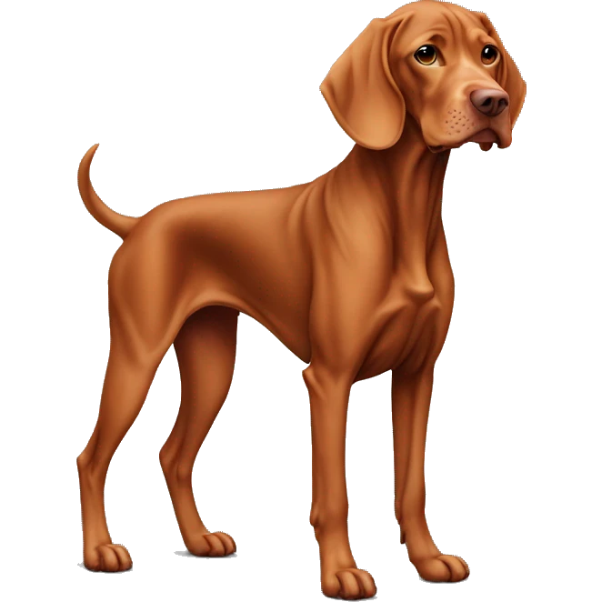 Grown Vizsla dog. Standing.  emoji