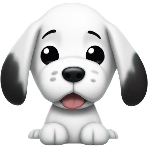 snoopy with black ears crying emoji