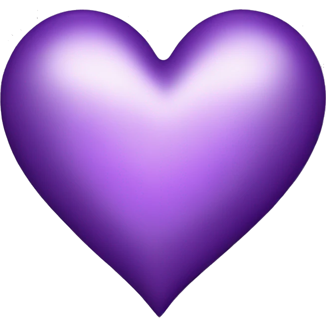 Metallic Purple Heart emoji