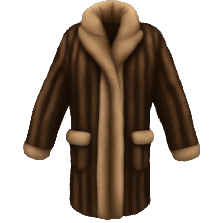 Luxurious brown full length fur coat emoji