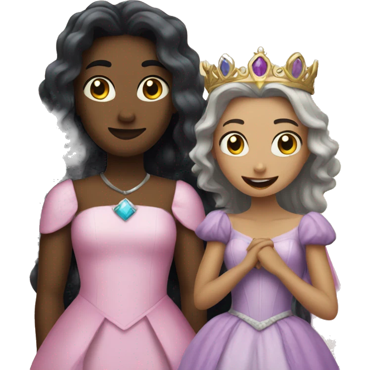 a princess and a monster emoji