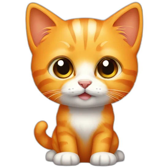 Orange standing kitten  emoji