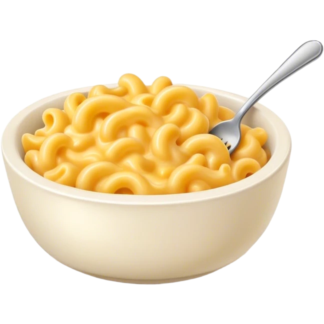 Mac n cheese in a bowl emoji