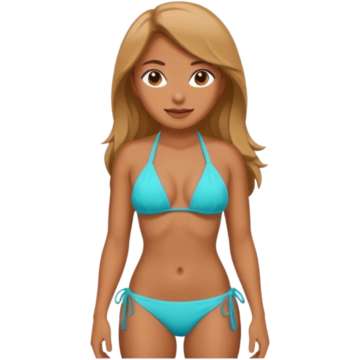 una donna con un bikini emoji