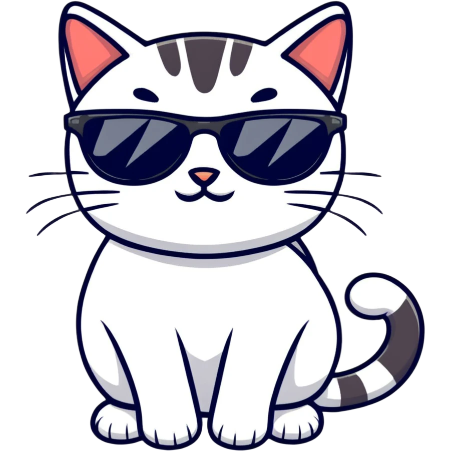 Cat with sunglasses emoji