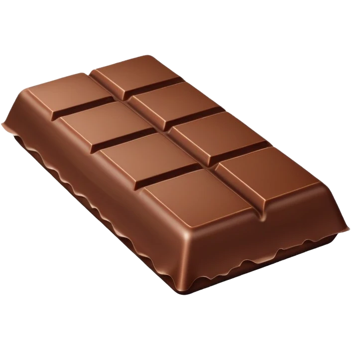 Brown chocolate bar in a white wrapper emoji