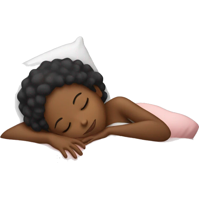 Black girl sleeping emoji