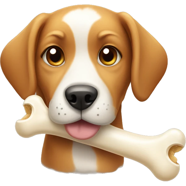 Dog with bone  emoji