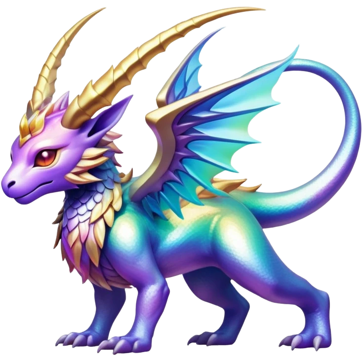 Epic divine legendary complex detailed iridescent gradients aesthetic-scenery-Fakémon-creature emoji