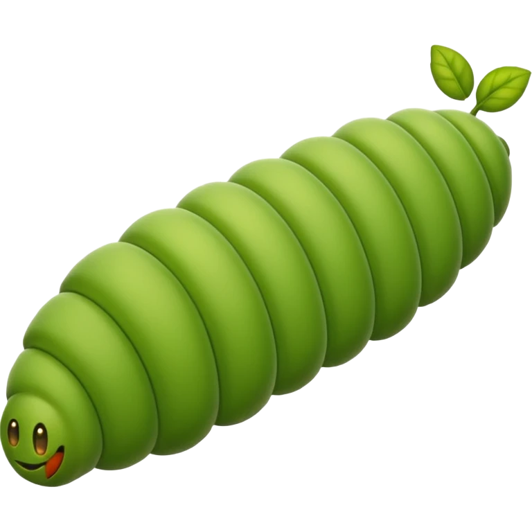 simplified larva, iOS emoji look emoji