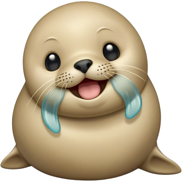 Cinematic Cute Yawning Seal Portrait Emoji, Head tilted slightly with a dramatic, wide-open yawn, showcasing a lustrous, sleek body and half-closed, drowsy eyes exuding cozy contentment, Simplified yet irresistibly adorable features, highly detailed, glowing with a soft, cozy oceanic glow, high shine, relaxed yet expressive, stylized with a dash of whimsical marine charm, soft glowing outline, capturing the essence of a drowsy yet affectionate seal that seems ready to drift out of the screen for a nap! emoji
