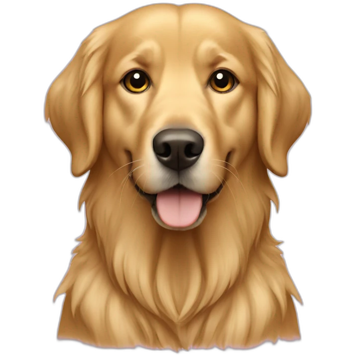 golden retriever dog as a muslim emoji