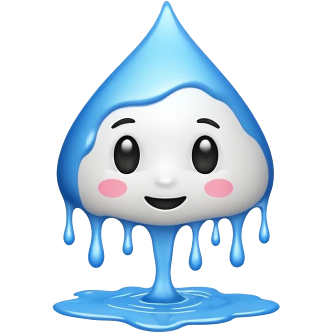 A glossy white paint splash emoji