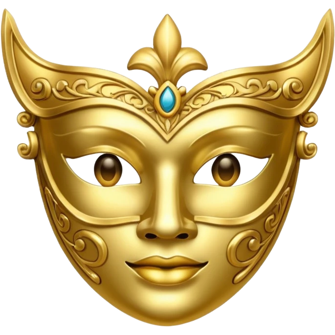 gold mask  emoji