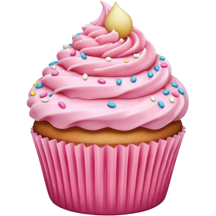 Cupcake with pink icing emoji